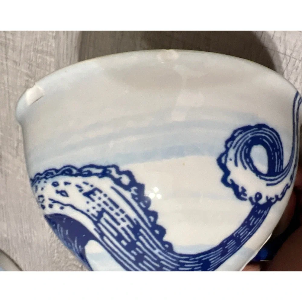 Anthropologie From the Deep Nautical Ship Kraken Octopus Cup Saucer Fisherman